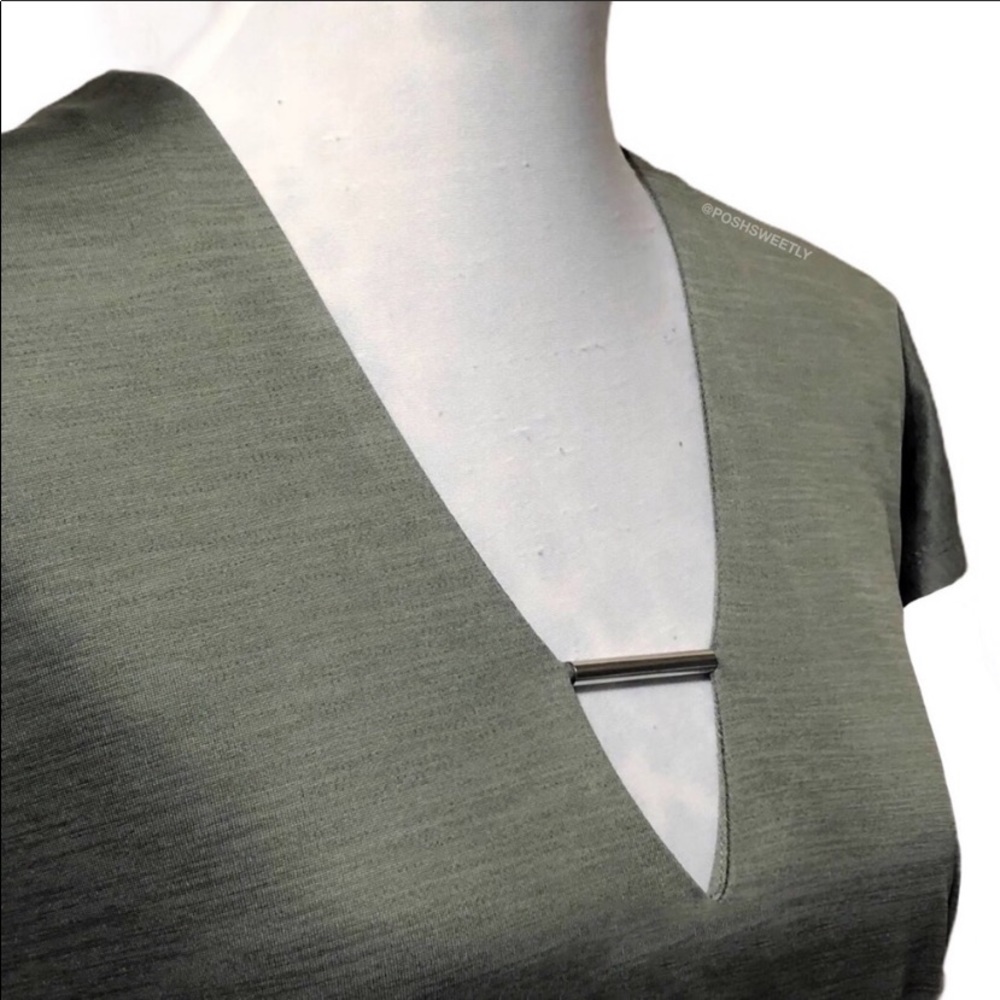 Zara Gunmetal Metallic Blouse